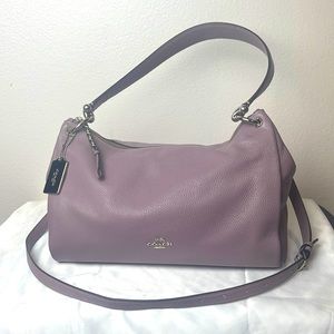 Coach Mia Jasmine Pebble Leather Shoulder Bag 💯 Authentic!